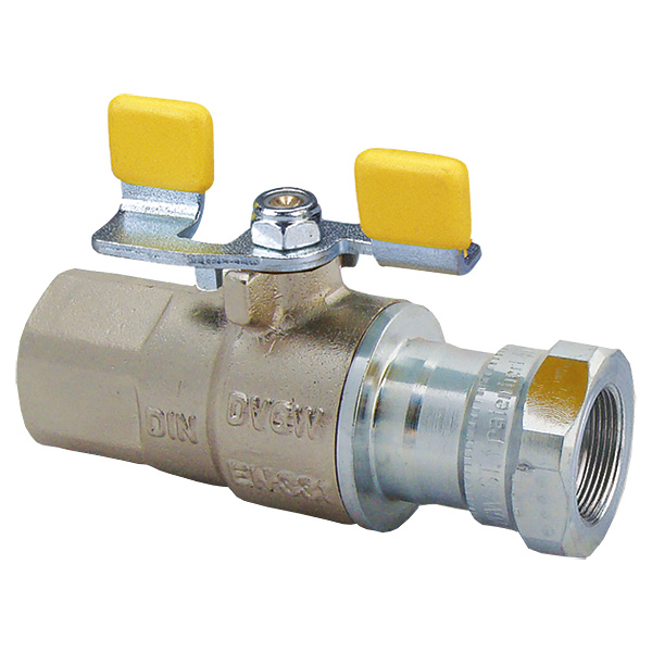 Ball valve with sheet steel T-handle, PN 1