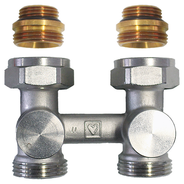 Two-pipe connection set - straight model