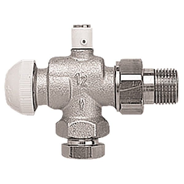 HERZ-TS-90 thermostatic valve, reverse angle model with air vent