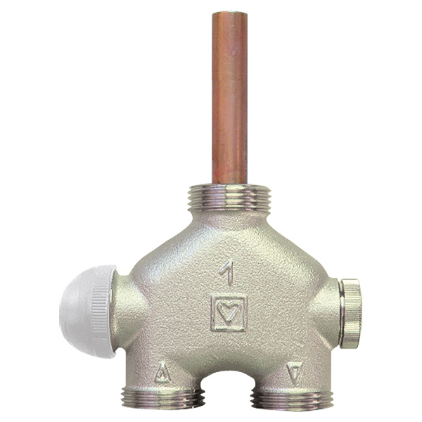 HERZ-VUA-AHA four-port valve for one-pipe systems