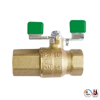 Ball valve with t-handle and backflow preventer, PN 16