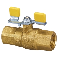 Ball valve with sheet steel T-handle, PN1