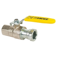 Ball valve with sheet steel lever, PN 1