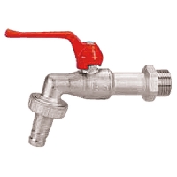 Water ball valve with spigot and lever