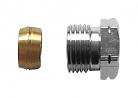 Compression adapter, metallic seal