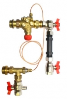 Dynamic Regulation Set with distance piece for heat meter  for HERZ brass and stainless-steel distributor DN25 