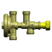 Pressure and temperature controller with hot water priority 