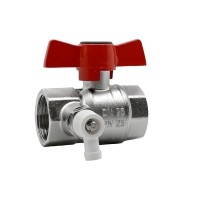 Шаровой кран Multiport с ручкой «бабочка», <br>PN 25