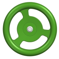 Зелёный маховик с крепежным винтом DN65 - DN80