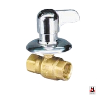 Flush ball valve with lever, PN 16