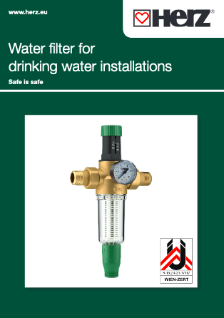Water filter for drinking water installations