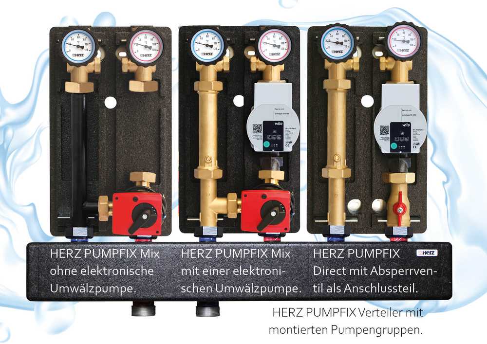 Wir bewegen Wasser 2.0<br>HERZ Pumpfix – Zubehörteile