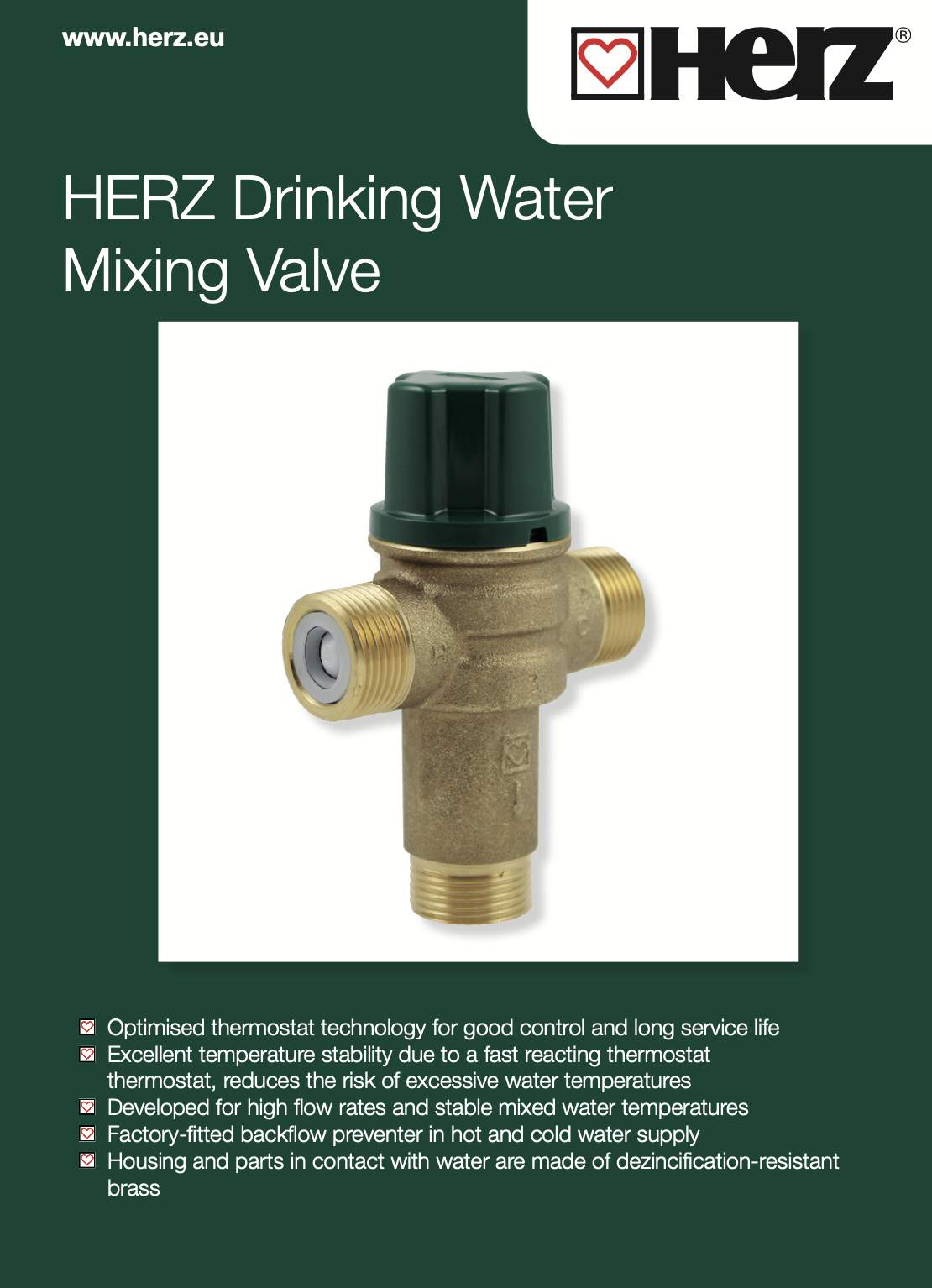 HERZ Drinking Water Mixing Valve