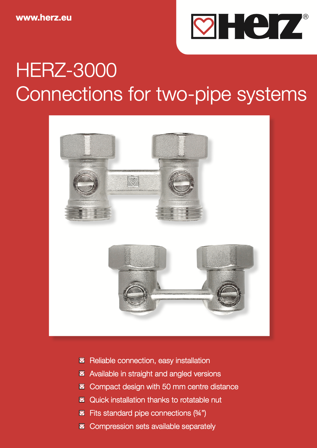 HERZ-3000 Connections for two-pipe systems