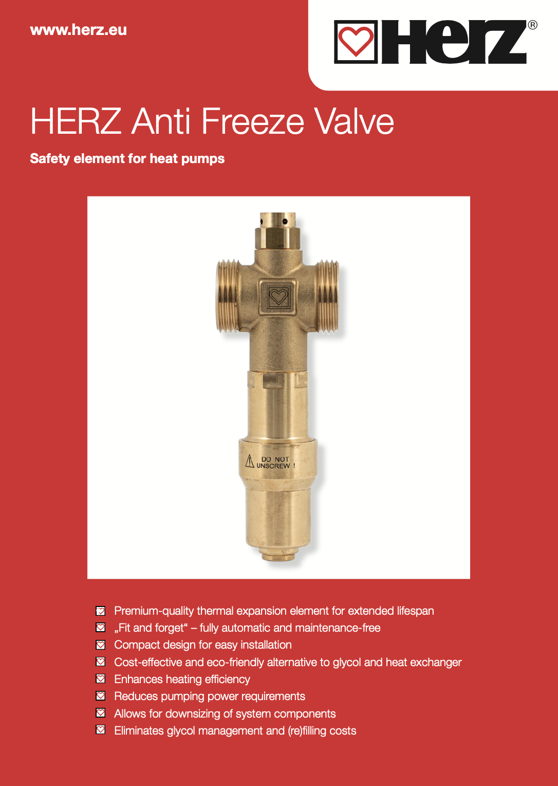HERZ Anti Freeze Valve